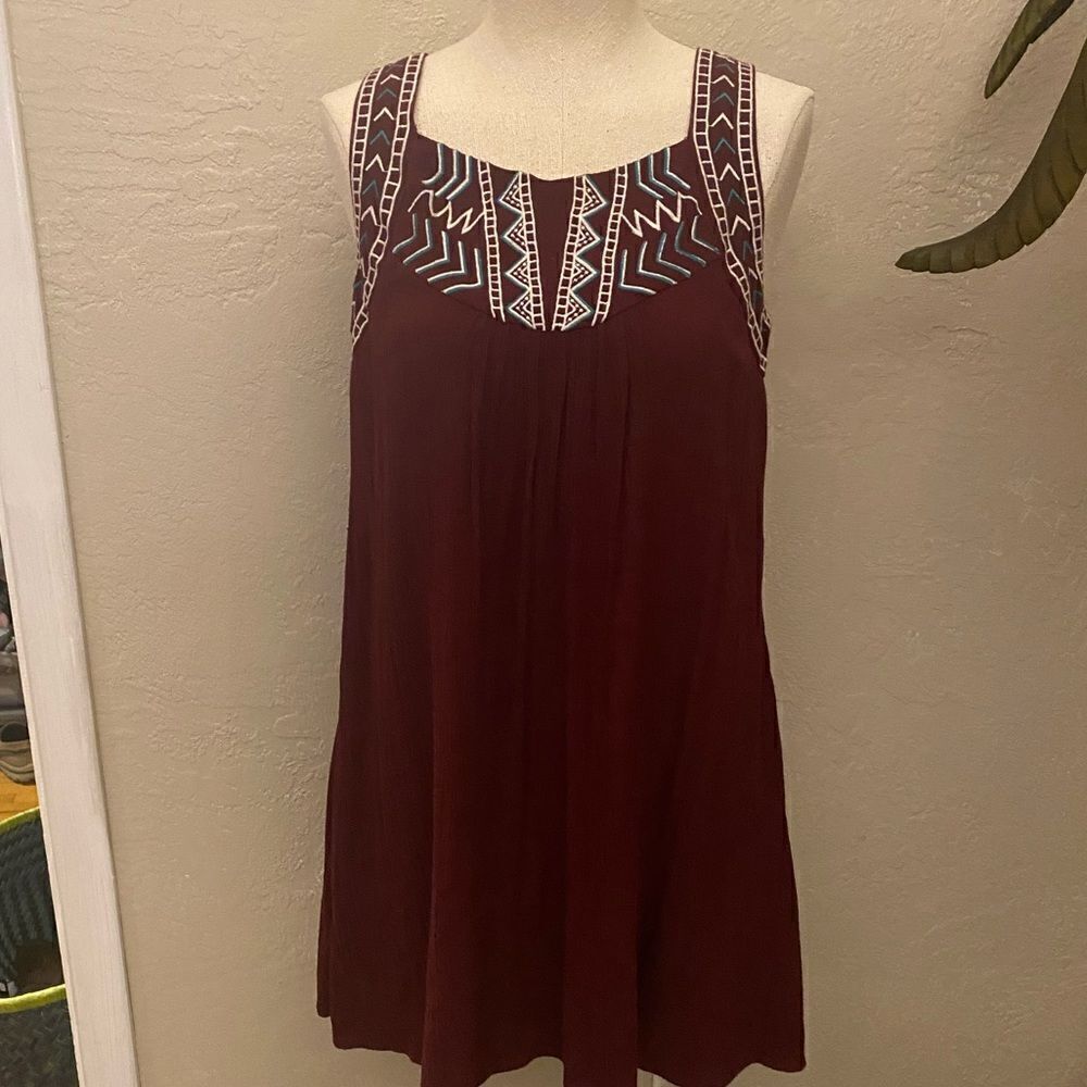Bailey Blue Embroidered Beachy Dress sz Small